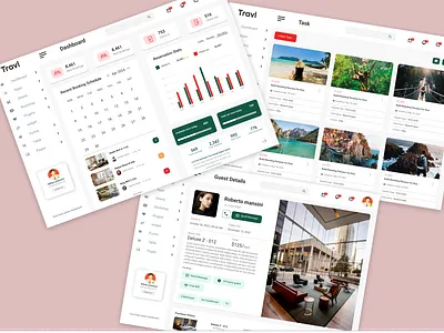 Hotel admin dashboard panel UI graphic design ui