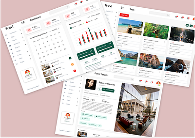 Hotel admin dashboard panel UI graphic design ui