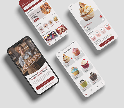 Bakery Shop App app bakery design figma graphic design ui ui design ux