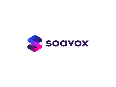 Soavox-Logo design 3d abstract branding colorful logo creative design gradient graphic icon letter s logo logo design logo designer logotype mark software startup symbol technology vector