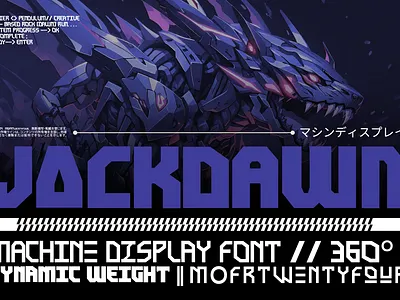 Jackdawn | Compact Machine Display Font impactful