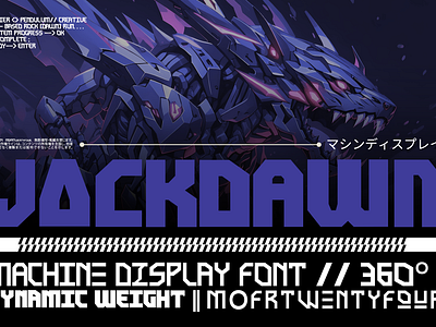 Jackdawn | Compact Machine Display Font impactful