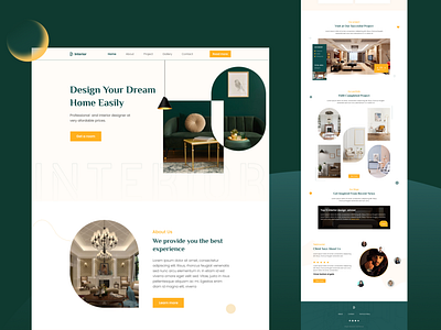 Interior Design Website UI figmadesign homepage interior design interior home page interiorwebsie interiror ui landingpage trendy uidesign 2024 trendy webui ui design website ui webui