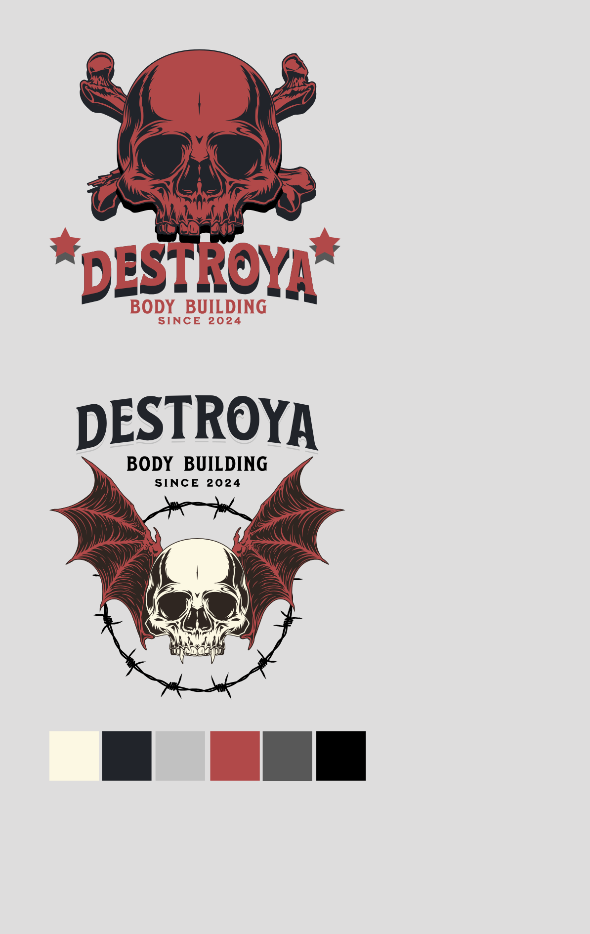 Example of Destroya gym logo