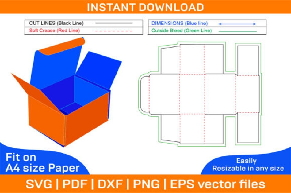 Indestructo Mailer Box, Dieline Template by MD. FARID AHMED on Dribbble