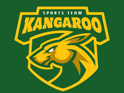 Kangaroo Sports Logo Team bold logo branding design esports gaming hockey hockeylogo illustration kangaroo kangaroologo logos mascot sports sportslogo