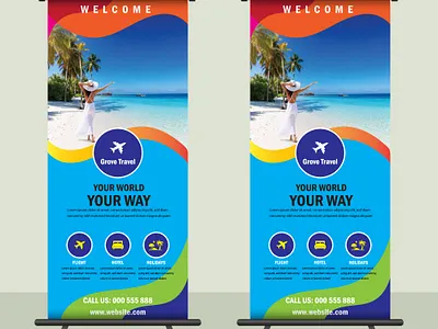 Roll Up Banner Design advertisement adwards banner bar banner bistro banner bundle business banner discount facebook ad banner instagram banner light green marketing modern offer online online banner promotion promotional banner pub banner templates