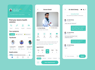 Doctor Appointment App UI and Figma IOS UI Kit app app design graphic design ui ux