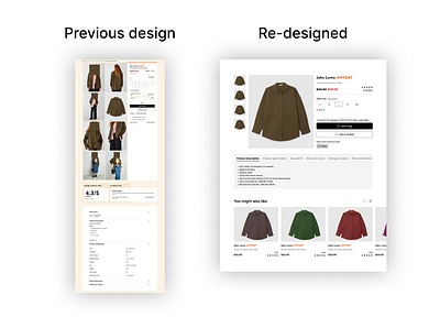 Redesigning an ecommerce product details page better ux pdp product details page ui ui design user experience ux ux design ux research