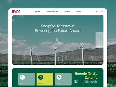 Renewable Energy Website energy energy service website energy website green energy homepage landing page minimalist modern rebewable energy website renewable energy renewable energy landing page ui uiux design ux web design