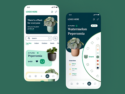 Plant Info App Design app design