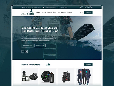 Stuart SCUBA wooCommerce Website ecommerce elementor home page woocommerce wordpress