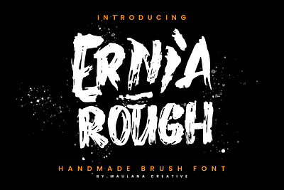 Ernia Rough Handmade Brush Font animation branding design font fonts graphic design illustration logo nostalgic