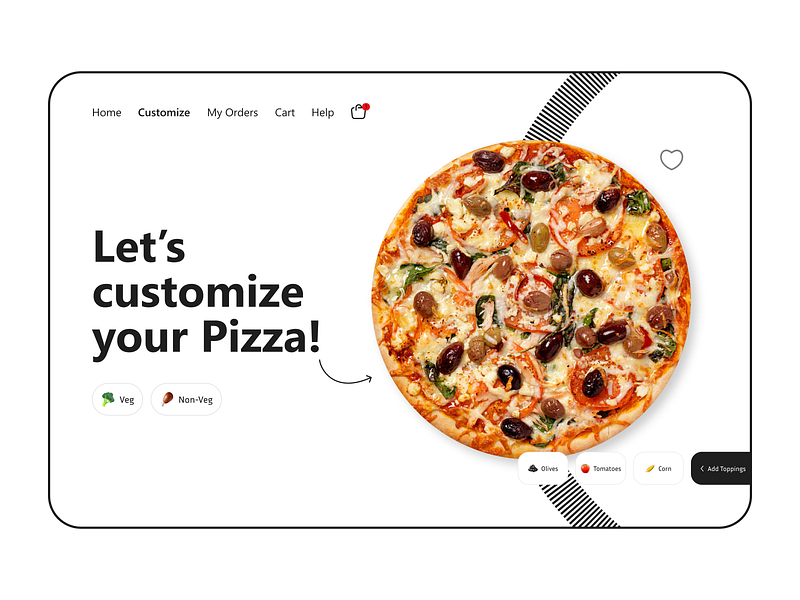 Pizzeria Web App Design Concept design ui ux uxdesign web