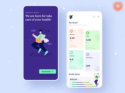 Health care mobile app trending 2024 2024 trending animation app design graphic design home page app illustration masud masudsardar mobile motion graphics onboarding record app run app splash screen ui ux web web app website