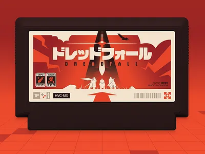 DREADFALL (Famicase 2024) branding game illustration logo