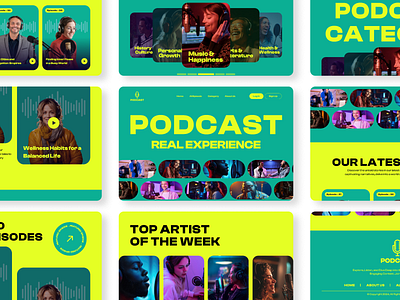 Podcast show website landing page design branding design graphic design landing page logo motion graphics podcast show ui ux website