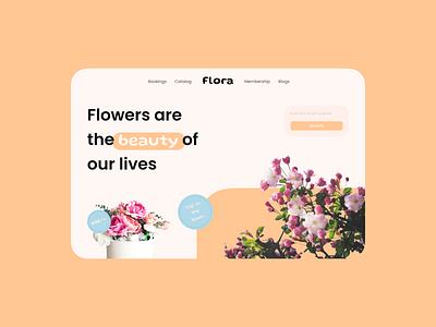 Website Design: Flora; Flower Shop dailyui design ui ui design ui ux web design website design