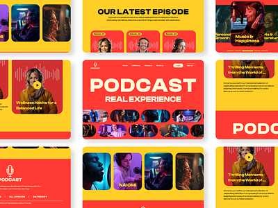 Podcast Show Website Design animation branding design graphic design landing page typography ui ux website