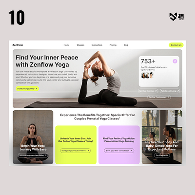 Zenflow adobe branding daily design figma graphic design inner online peace photoshop studio ui ux webdesigner websitedesign yoga