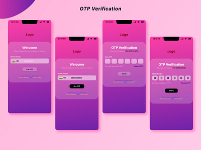 OTP Verification authentication graphic design otpverification ui