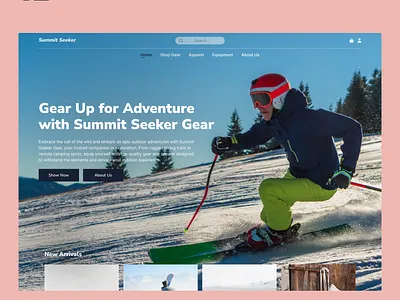 Summit Seeker adventure daily design ecommerce figma gear graphic design outdoor skating store ui ux web design webdesigner website