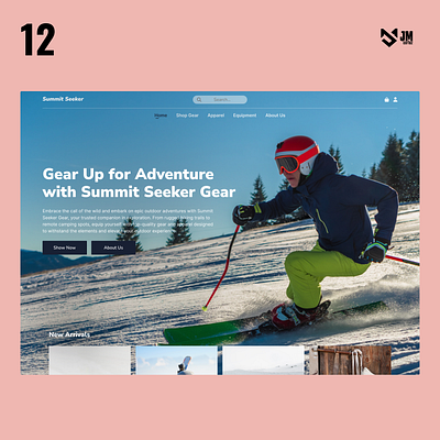 Summit Seeker adventure daily design ecommerce figma gear graphic design outdoor skating store ui ux web design webdesigner website