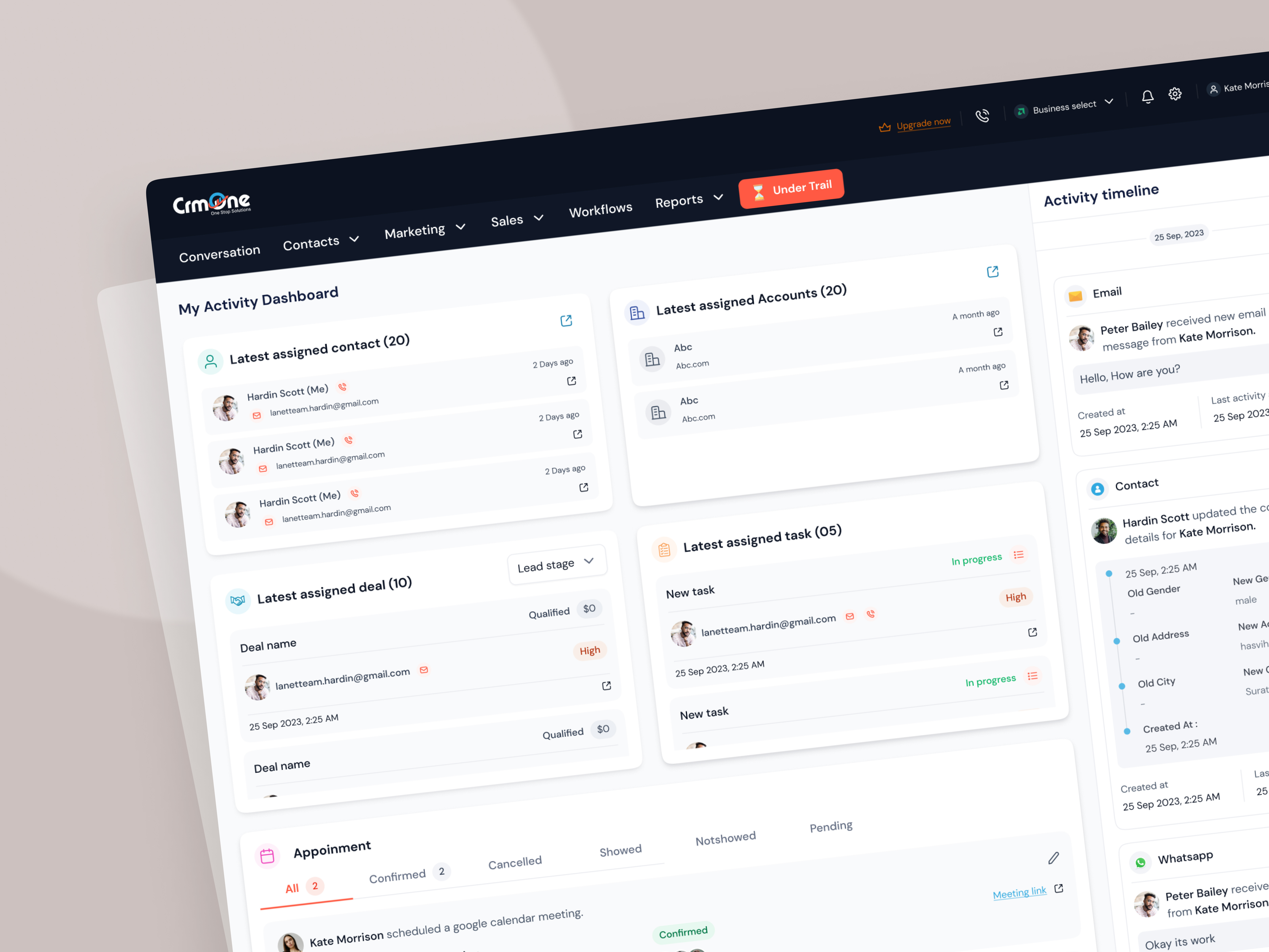 Crmone - Redesign crmone crmproduct customerservice dashboard design minimal real project redesign reinvent rethink saas ux