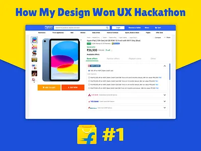 Winner of Weekend Hackathon #20 design thinking e commerce ui e commerce ui ux ecommerce website ui figma design flipkart flipkart ui design om mutyal product design redesign ui ui redesign ui ux ui ux design uiux case study ux ux design ux hackathon website ui