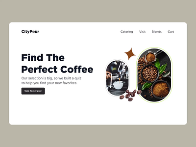 City Pour - Coffee Shop Website Motion Design application application ui branding coffee shop minimalist motion design product product design starbucks trendy mobile app ui ui design ux web design website