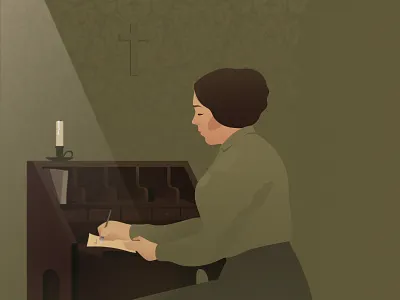 Wicked Little Letters design girl green illustration movie pattern soft texture vector vintage woman