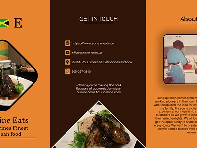 Jamaican Restaurant Menu about us caribbean curry goat food get in touch graphic design jamaica jamaican restaurant jerk chicken menu ontario restaurant st. catharines trifold ui