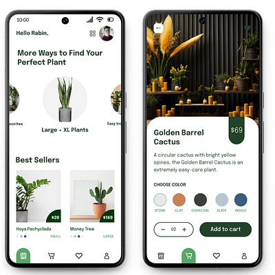Indoor Palnt UI Design app figma indoor plant mobile app ui ui ux webpage