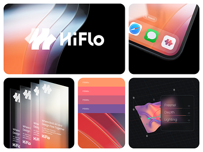 HiFlo Branding app app icon branding flow identity logo logomark logos logotype mark minimal spgmarks spline symbol ui ux