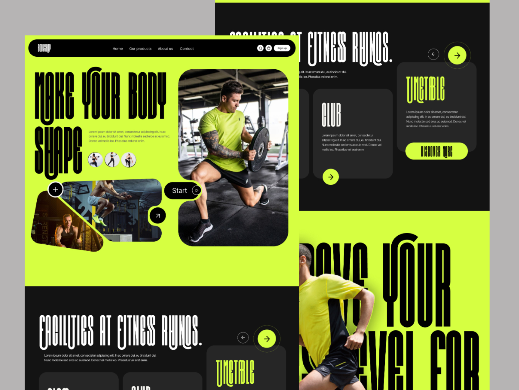 Fitness & Gym Website I Landing Page fitness landing page fitness website gym website ui design ux design website design