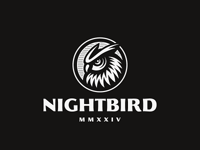Nightbird bird branding concept design logo owl