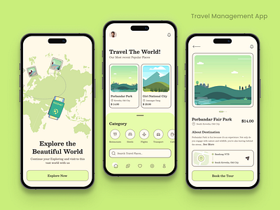 Travel Management App app app design concept design popular design travel travel app travel guide app travel management app travel manager app trendy app ui ui app design ui design