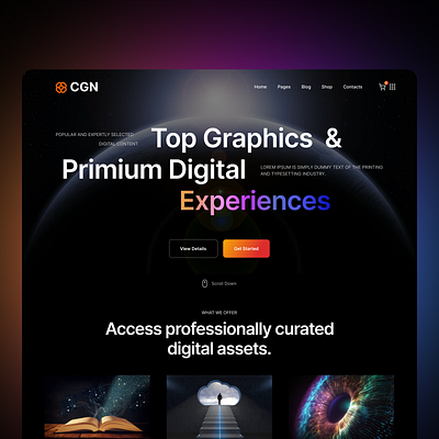 CGN Gaming Landing Page gaming landing page landing page ui web design