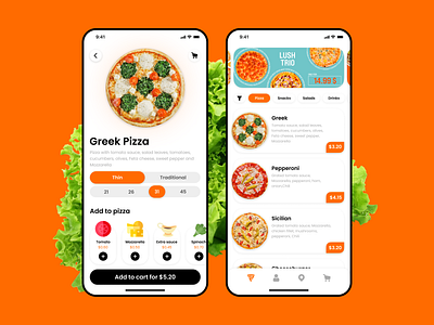 Pizza Tempo Mobile App android aplication app burger card eating fast food food delivery food delivery app ios menu mobile mobile app pizza pizza mobile app restaurant services ui ux web design