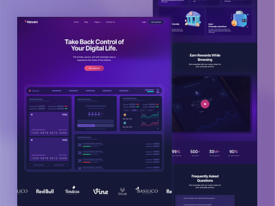 Haven | Web3 Wallet Website design crypto figma landing page nft wallet web design web3