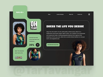 Rave Fashion Clothes | UX UI Design | Web Design color ecommerce fashion figma modernwebdesign ui ux webdesign websitedevelopment