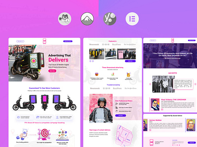 Ad-MOTO Advertising Website custom web design elementor php theme customization wordpress