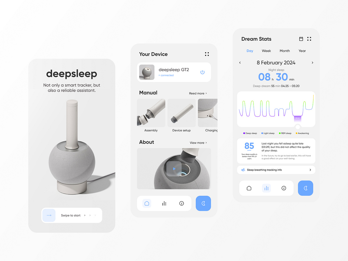 App Design. Deep Sleep by Oleksii on Dribbble