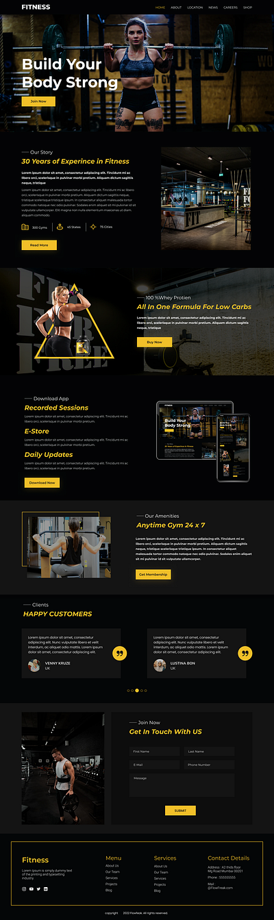 Website Design for GYM.