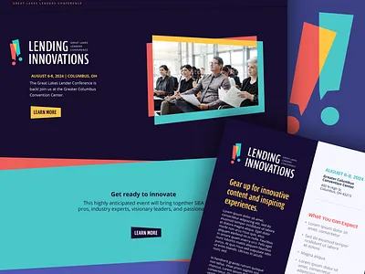 Lending Innovations Conference Branding bold brand brand system branding chat bubble colorful communication conference conference branding conversation corporate event event branding exclamation point logo website