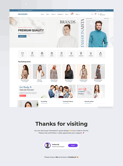 Fashion Cloths Website Design fasion fasion website figma landing page ui uxui web web design