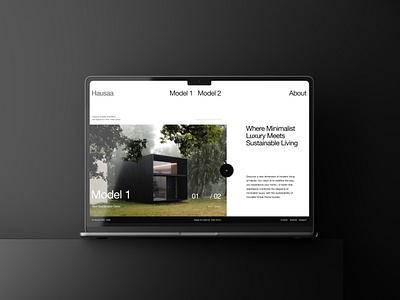 Hausaa - Homepage Concept building design grid house layout living minimal mockup small house ui uidesign webflow website