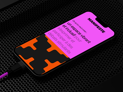 LA CABINE - UI Design animation app branding colorful colors minimal motion mobile mobile first mobile website motion graphics orange pink shapes ui ui design