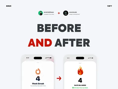 Before and after implementing the UX into an existing design! realrakibhasan redesign redesignchallenge ui ui design uiuxtocode ux ux design