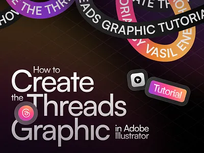 How to create the Threads Graphic adobe color colorful design gradient graphic how to illustrator thread threads tutorial ui uiux ux web